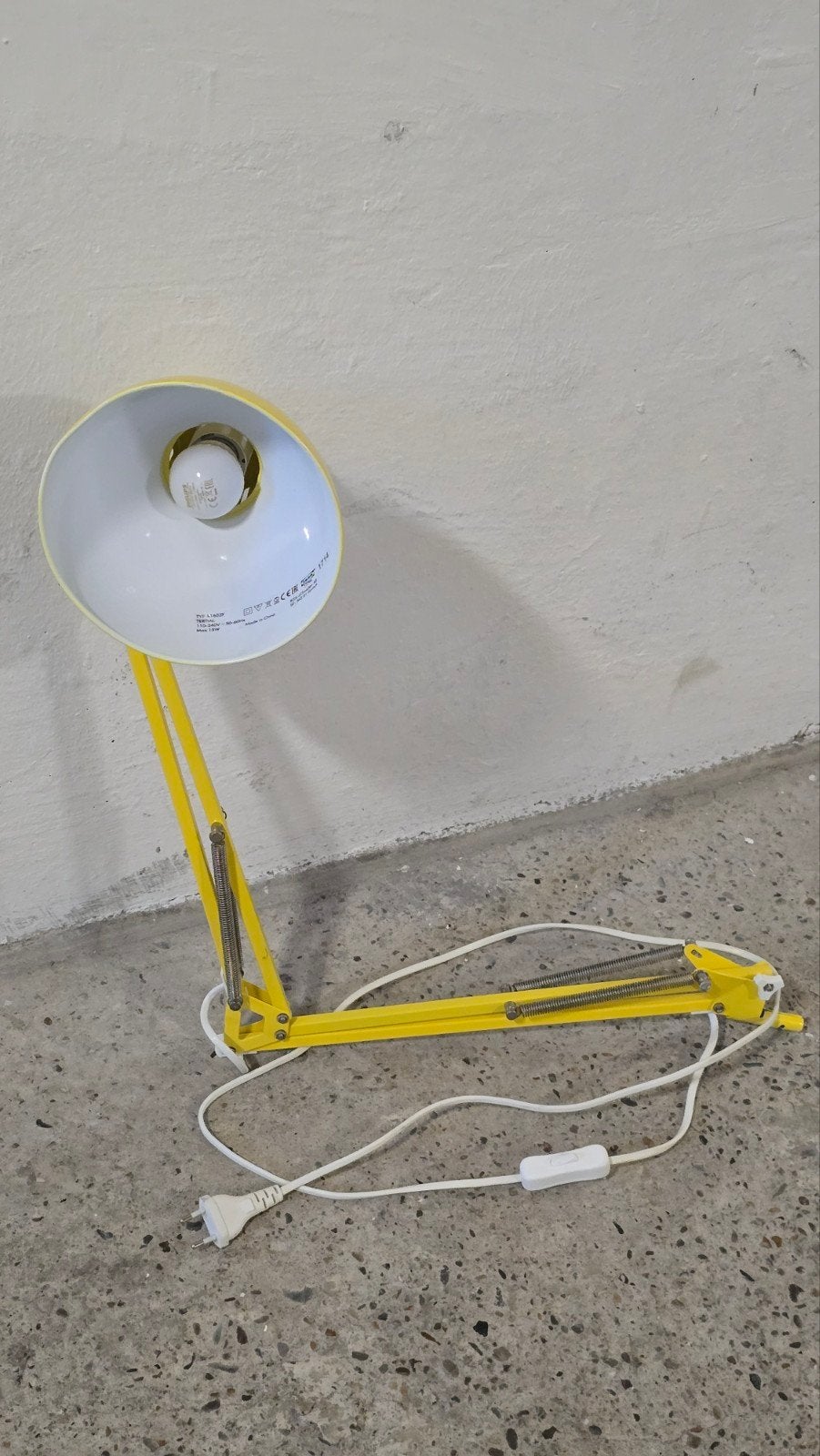 IKEA TERTIAL Bureaulamp Geel - Verstelbaar, Huis en Inrichting, Ophalen, Gebruikt, Metaal