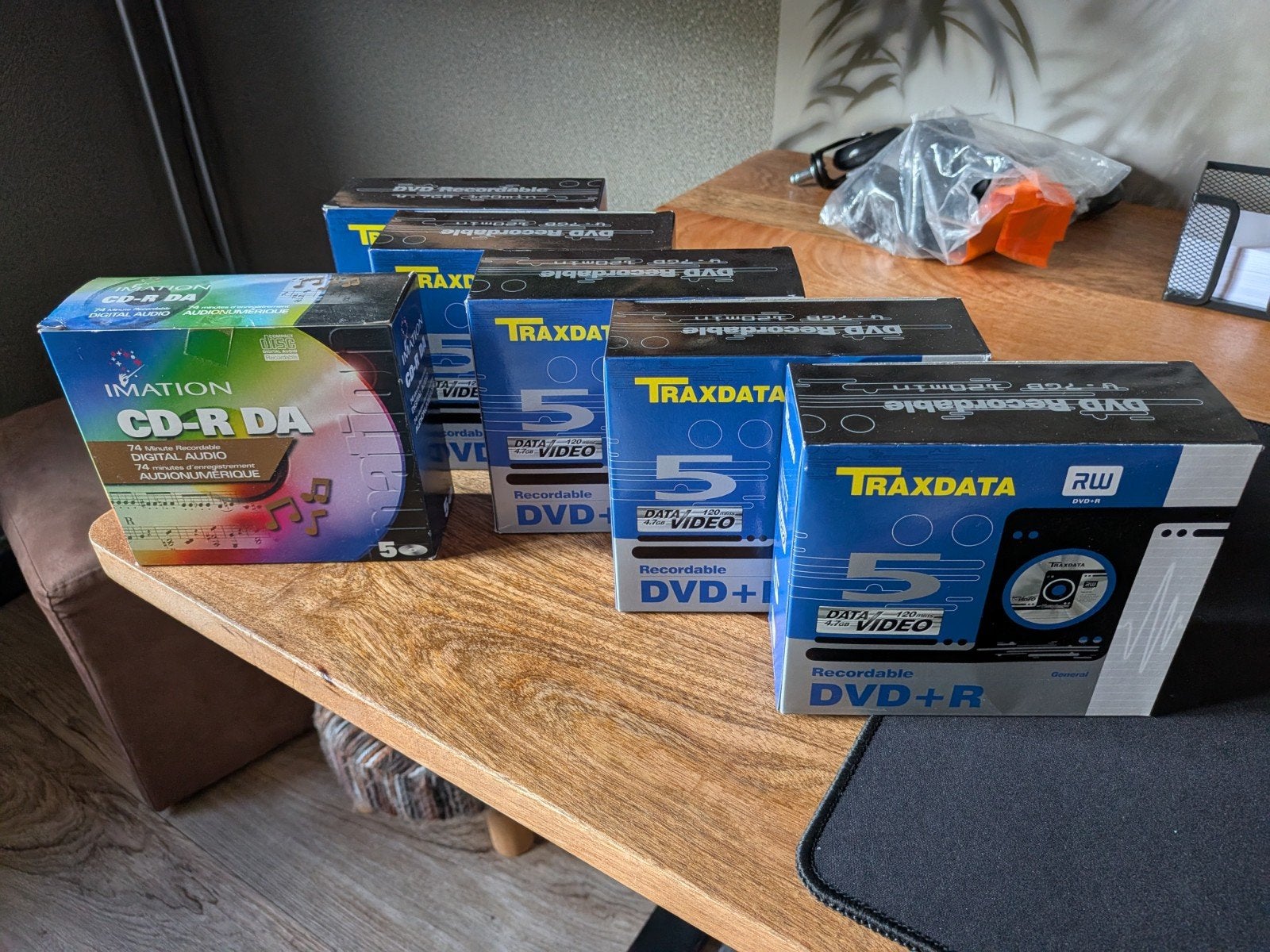 DVD+R en CD-R schijfjes - 5x DVD+R, 1x CD-R, Ophalen, Nieuw, Dvd, Traxdata, Imation