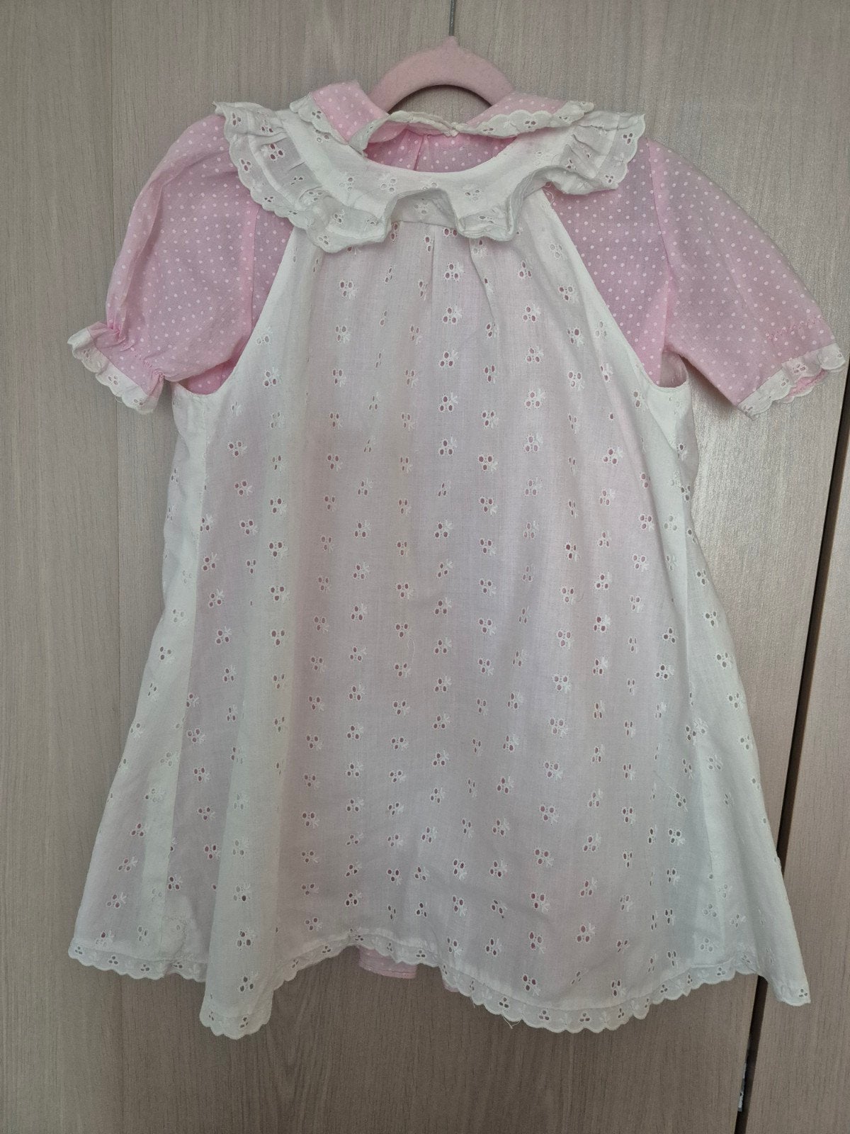 Vintage jurkje met schortje, Ophalen of Verzenden, Meisje