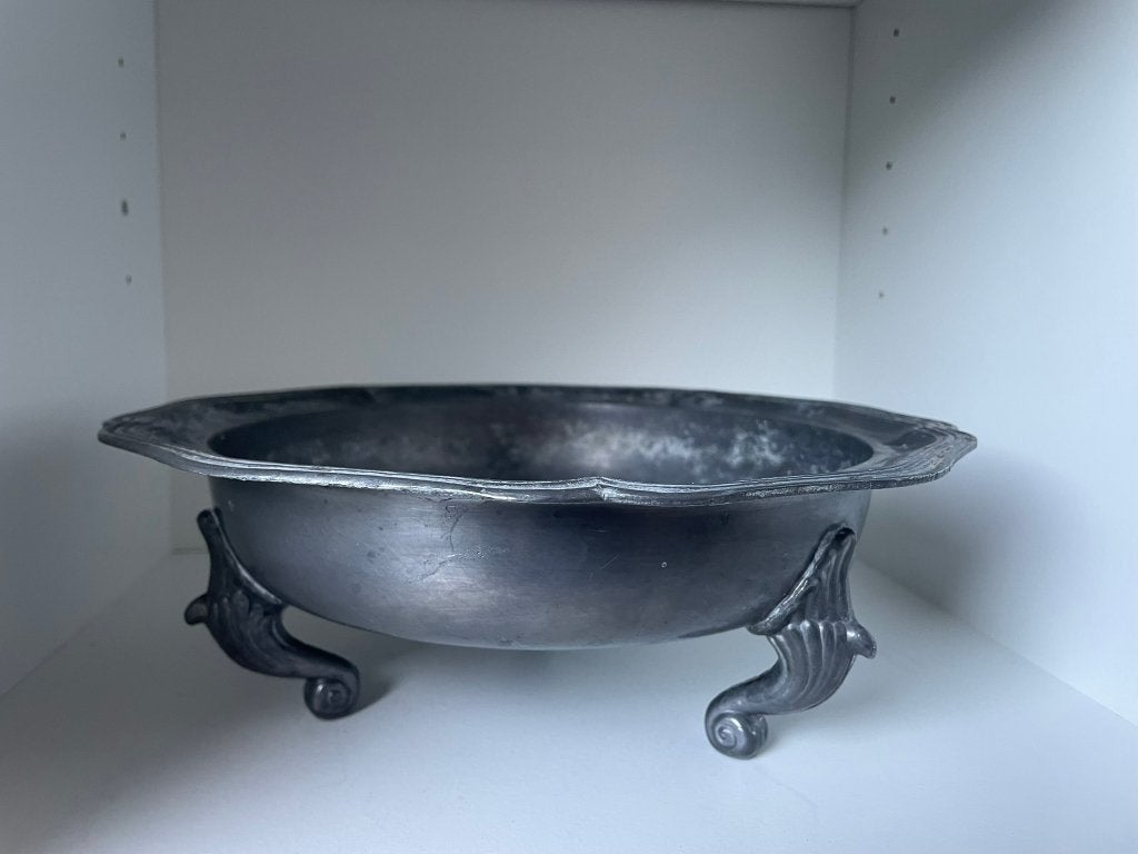 Vintage tinnen schaal, Antiek en Kunst, Ophalen of Verzenden
