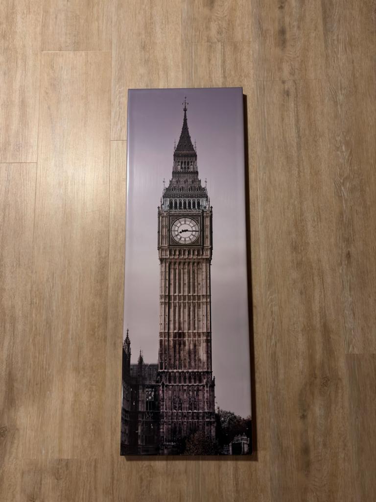 Big Ben - Canvas Schilderij, Ophalen, 35 cm, 105 cm, Decoratieobject
