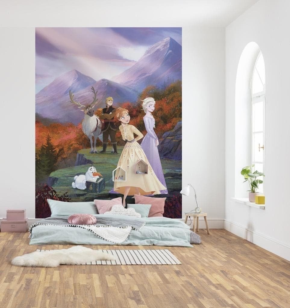 Disney Frozen Behang Spring - 184x254 cm - Gratis Verzending, Verzenden, 5 tot 10 m²