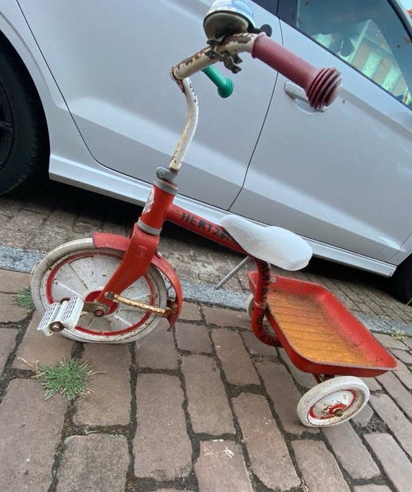 Vintage DDR kinderdriewieler met laadbak 1989 DUITSLAND, Ophalen of Verzenden, Gebruikt