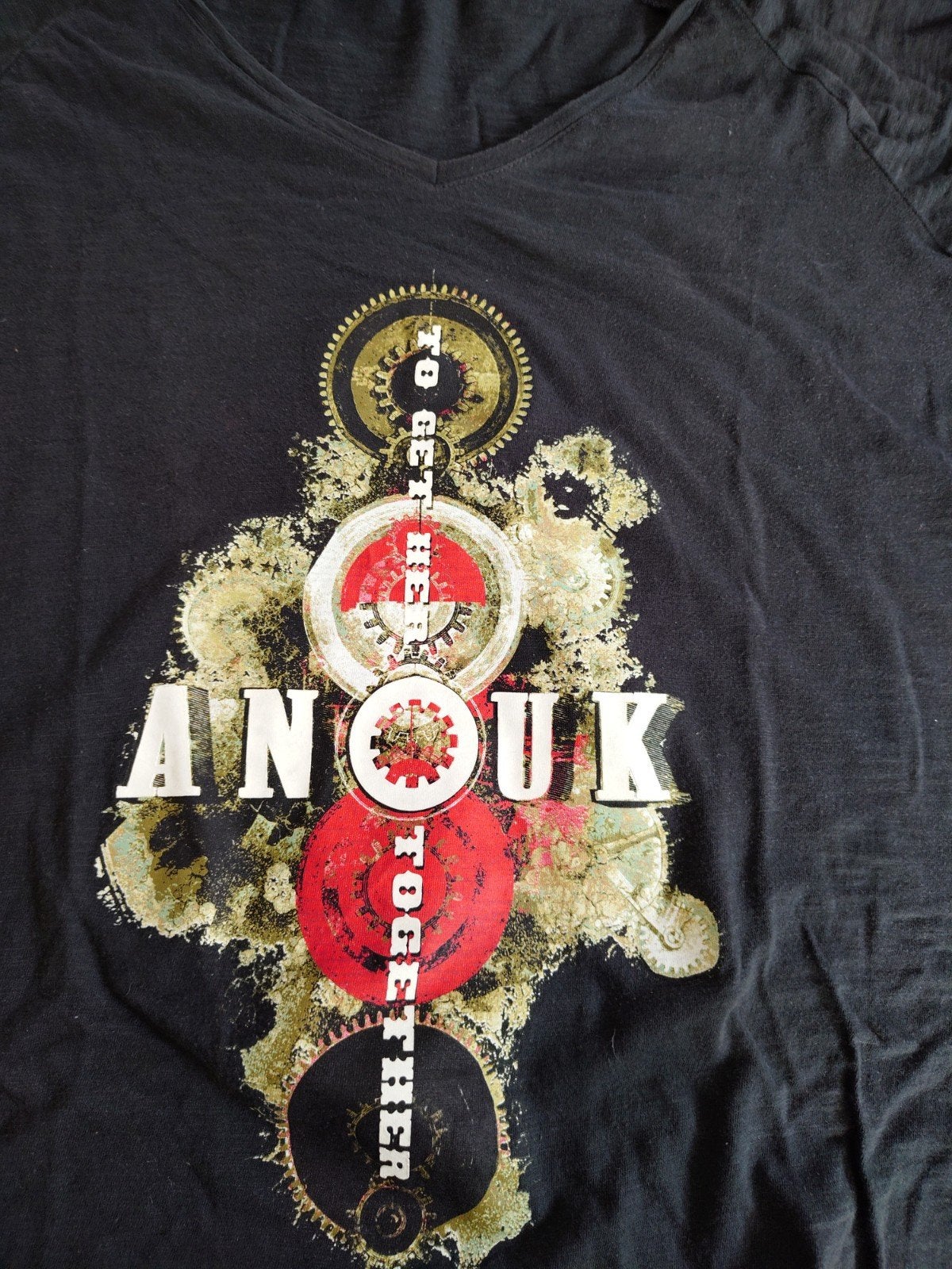 Anouk Tour Shirt Maat L - Zwart met opdruk, Ophalen of Verzenden