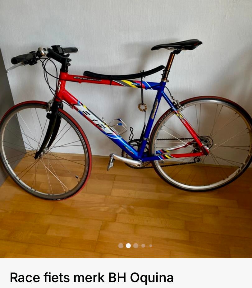 Racefiets met rechtstuur Speed shimano, Fietsen en Brommers, Fietsen | Racefietsen, Overige merken, Gebruikt, Heren, Aluminium