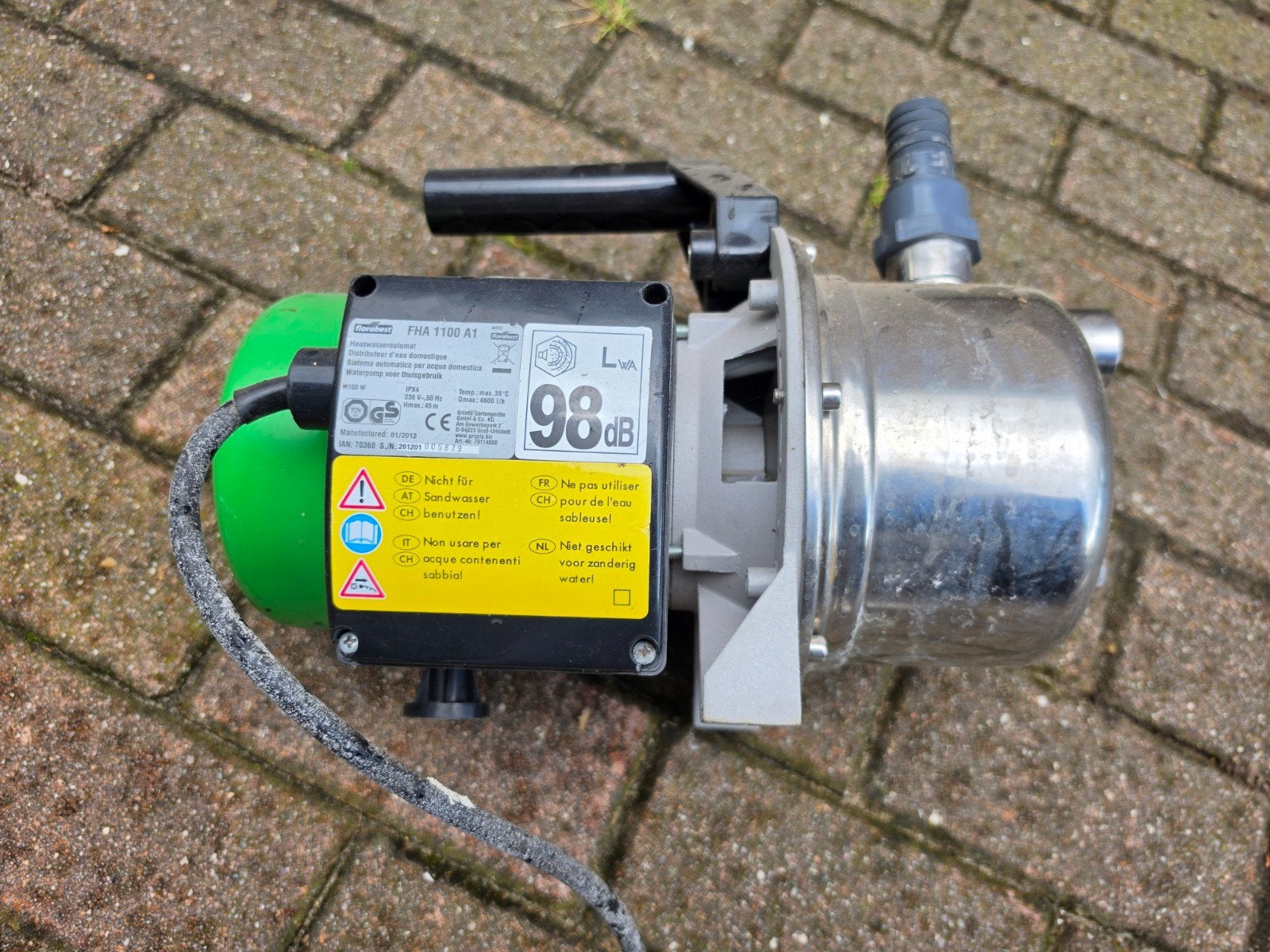 Sterke hydrofoorpomp voor huis en tuin, Ophalen, Gebruikt, Elektrisch, Hydrofoorpomp