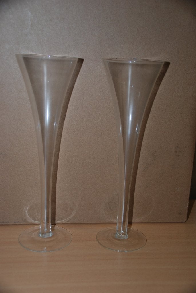 Kelk vaas / glas op poot.           3 X., Huis en Inrichting, Glas of Glazen, Nieuw, Ophalen of Verzenden, Glas