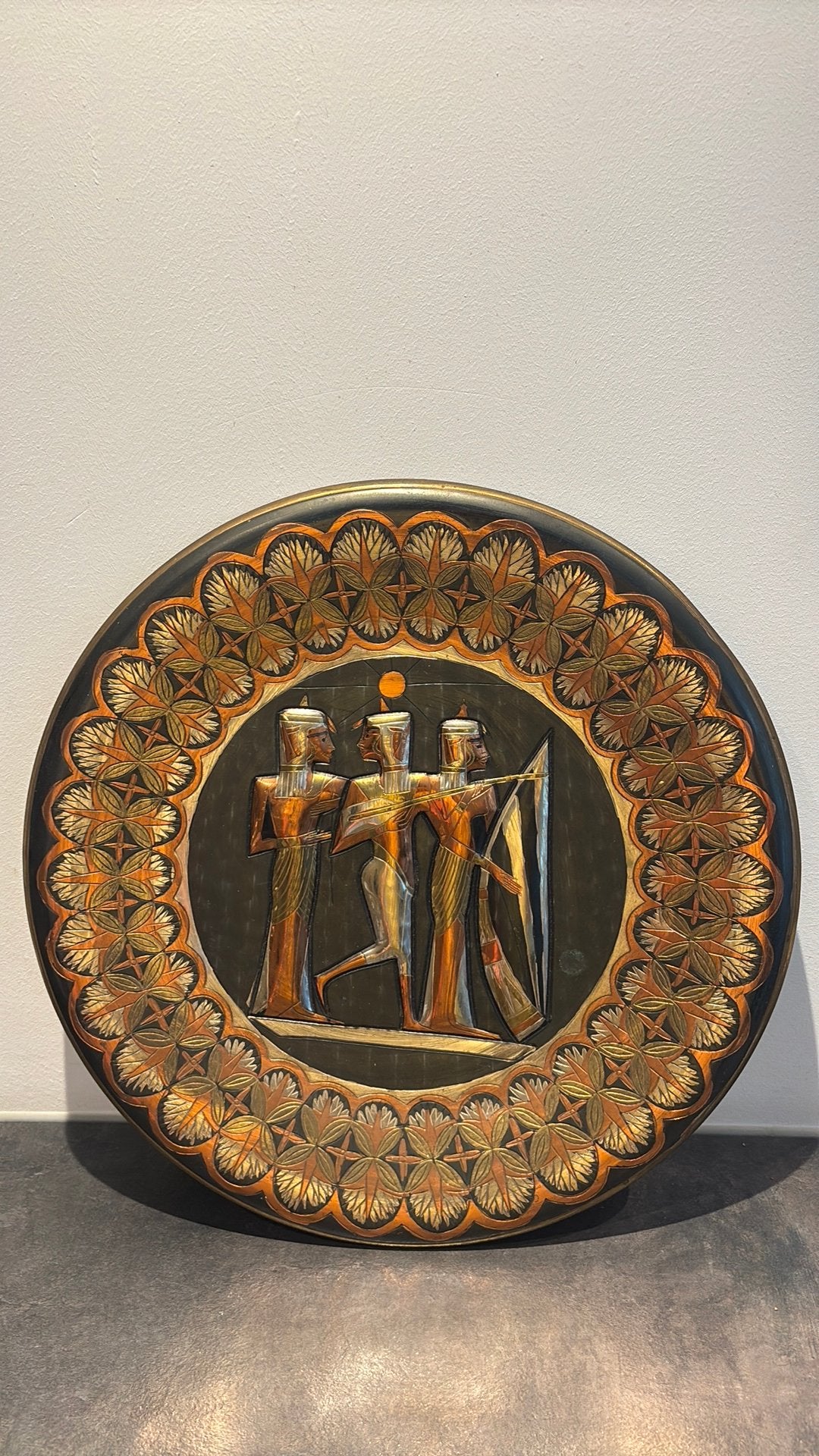Koperen wandbord Egypte, Ophalen of Verzenden