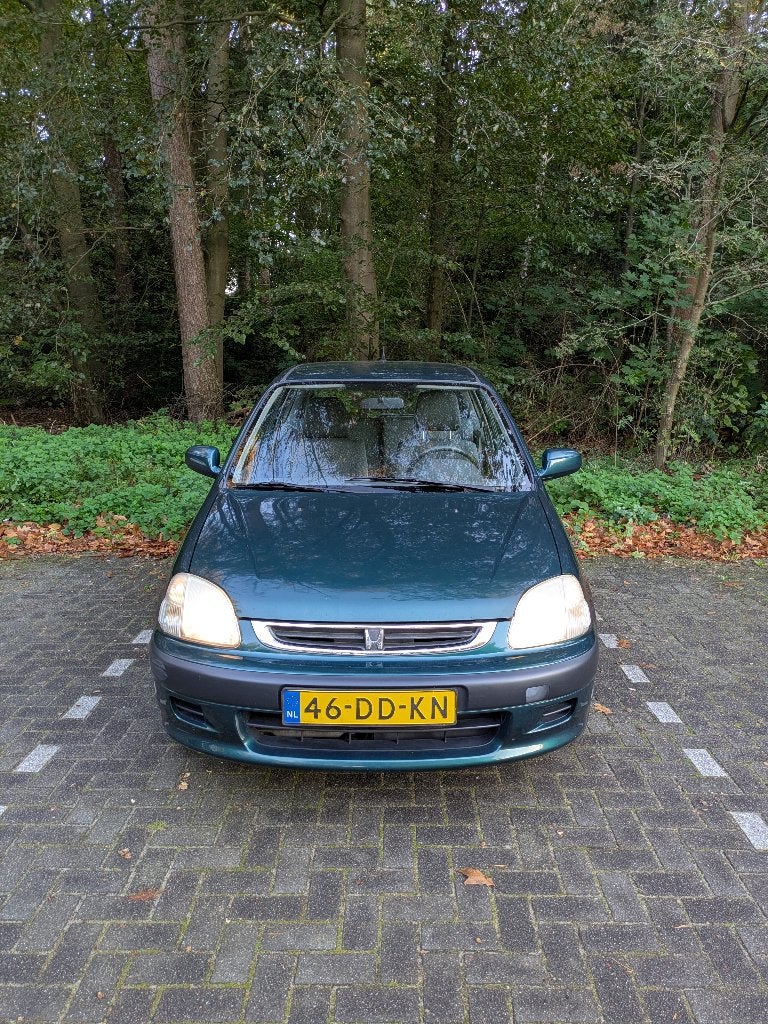 Honda LOGO 1.3 1999 Groen (APK tot 01-04-2027), 31 €/maand, 4 cilinders, 1343 cc, Handgeschakeld