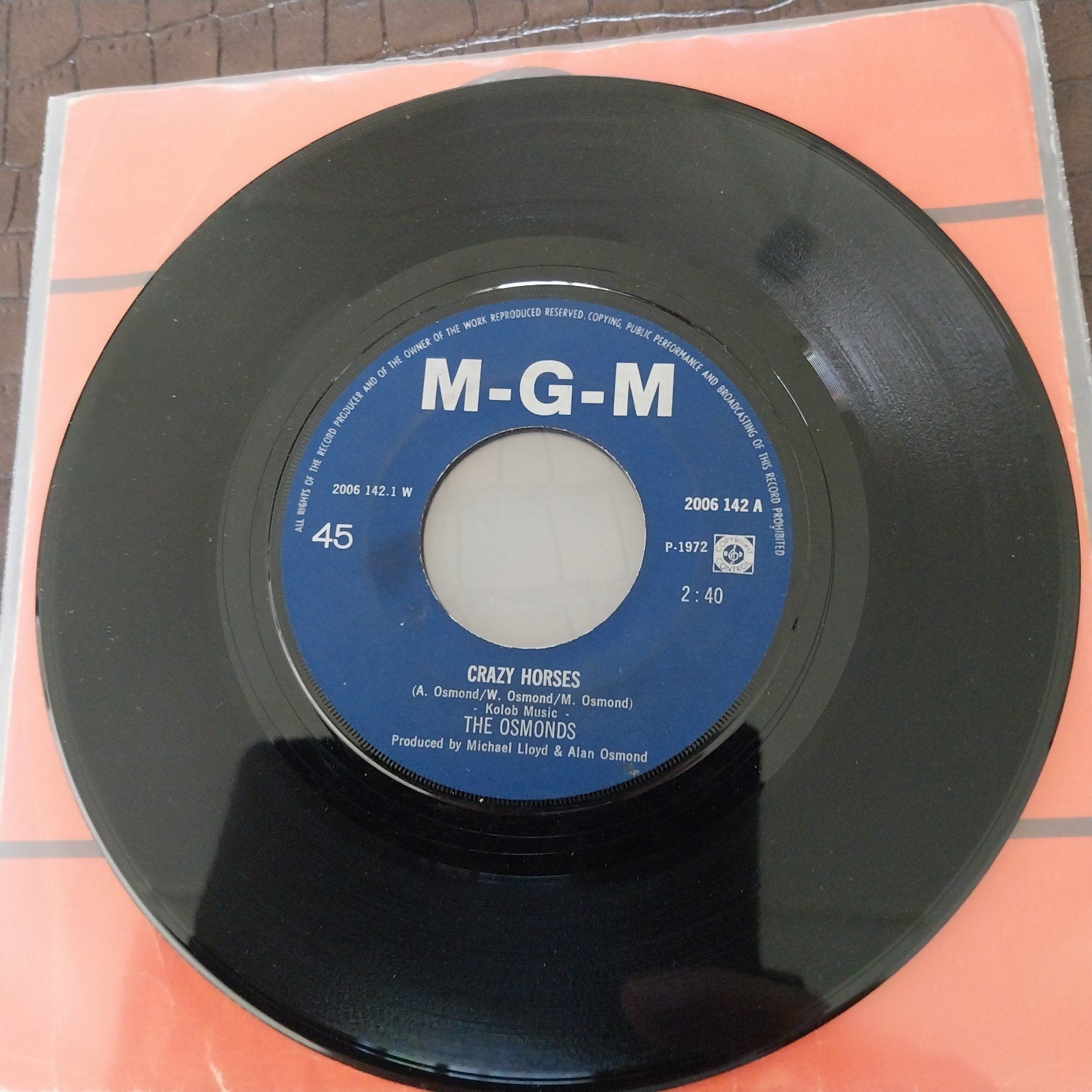 The Osmonds - Crazy Horses / That's My Girl (Single), Gebruikt, 7 inch, Single, Ophalen of Verzenden