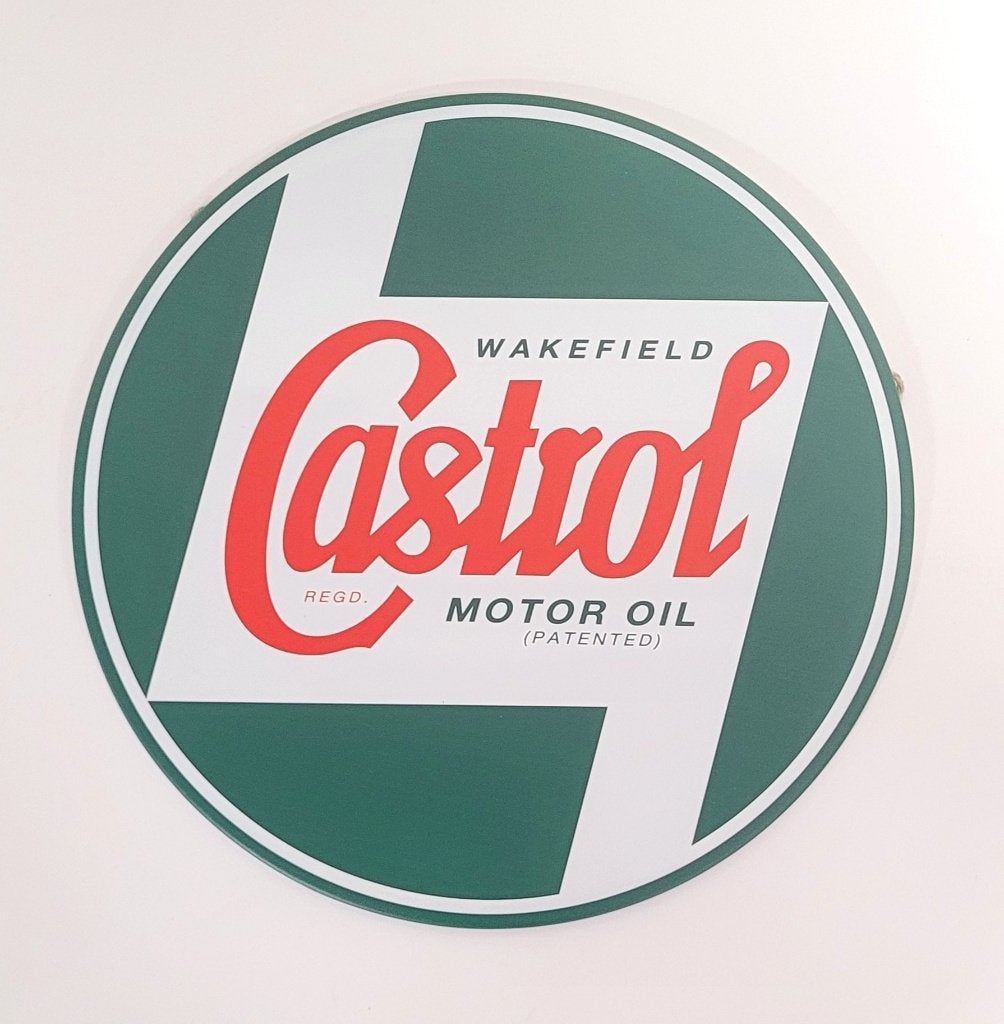 Castrol Motor Oil rond reclamebord van metaal wandbord deco