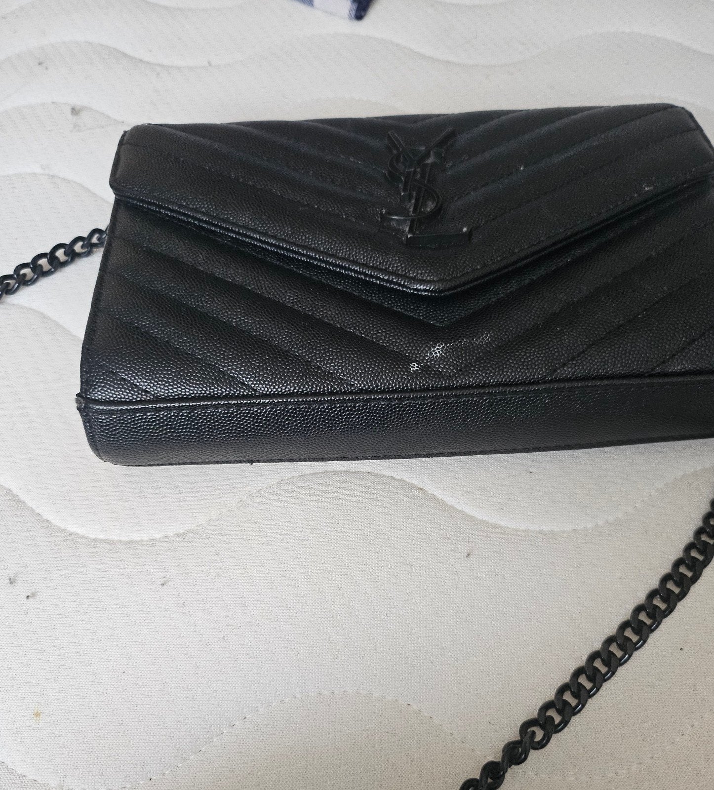 Saint Laurent YSL Cassandre Matelassé Schoudertasje Zwart, Ophalen, Gebruikt, Zwart, Schoudertasje