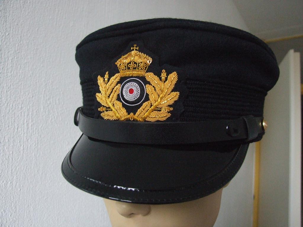 Pet,Kepie,Officier,Kriegsmarine,Pruisen,Duitsland,WWI, Verzenden, Marine, Duitsland, Embleem of Badge