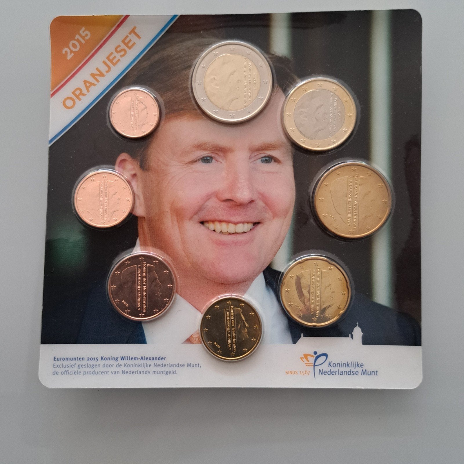 Oranjeset Euromunten 2015 Willem-Alexander, Ophalen of Verzenden, Euro's, Setje