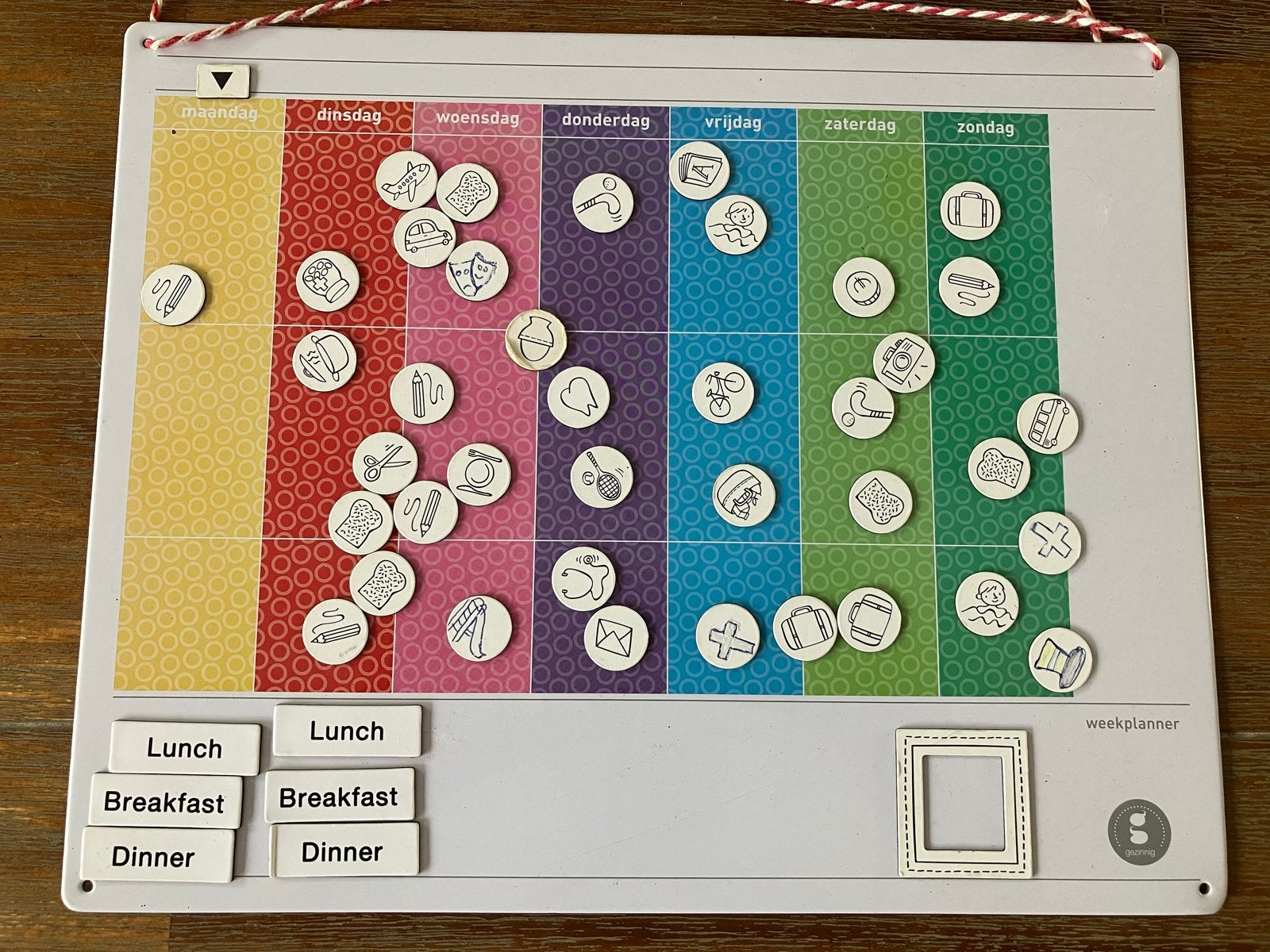 Weekplanner met dag- en activiteitentegels, Ophalen of Verzenden, Gebruikt, Ontdekken