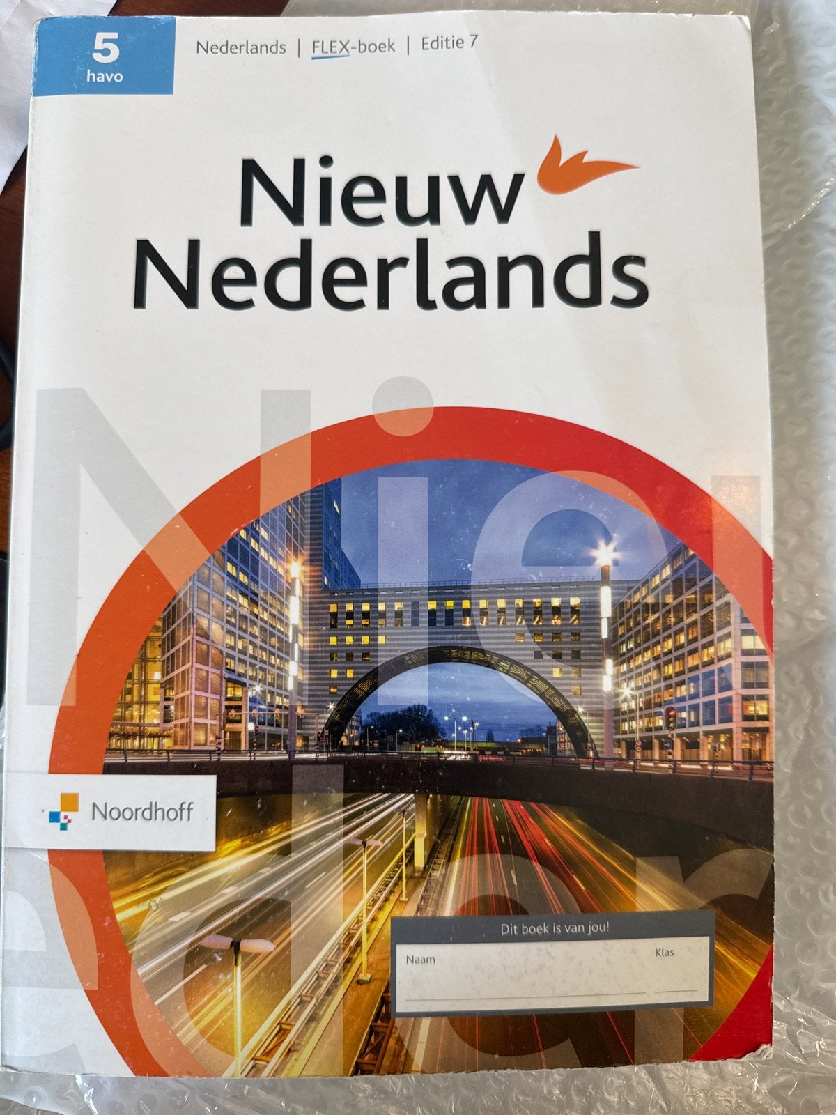 Nieuw Nederlands FLEX-boek 5 havo Editie 7 Noordhoff, Ophalen of Verzenden, Zo goed als nieuw, HAVO, Nederlands