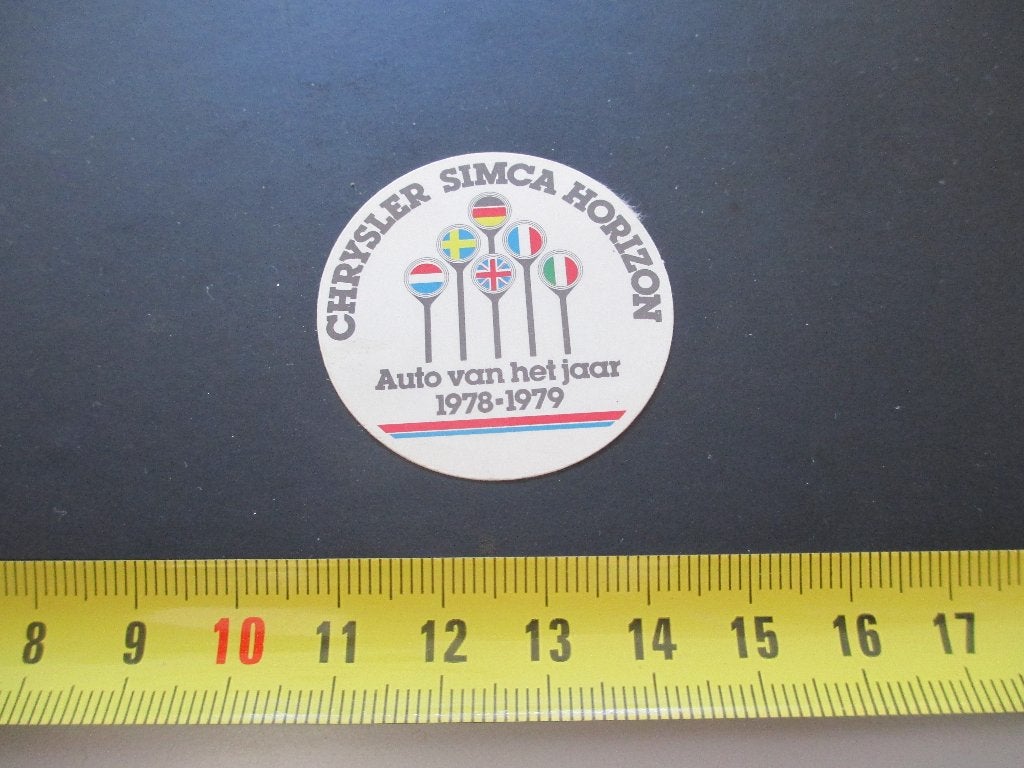 sticker CHRUSLER SIMCA HORIZON auto ban het jaar 1978-1979*, Ophalen, Zo goed als nieuw