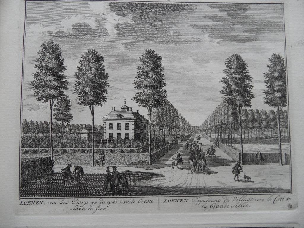 65 Loenen aan de Vecht Heer van Loenen Kopergravure 1719, Antiek en Kunst, Kunst | Etsen en Gravures, Ophalen of Verzenden