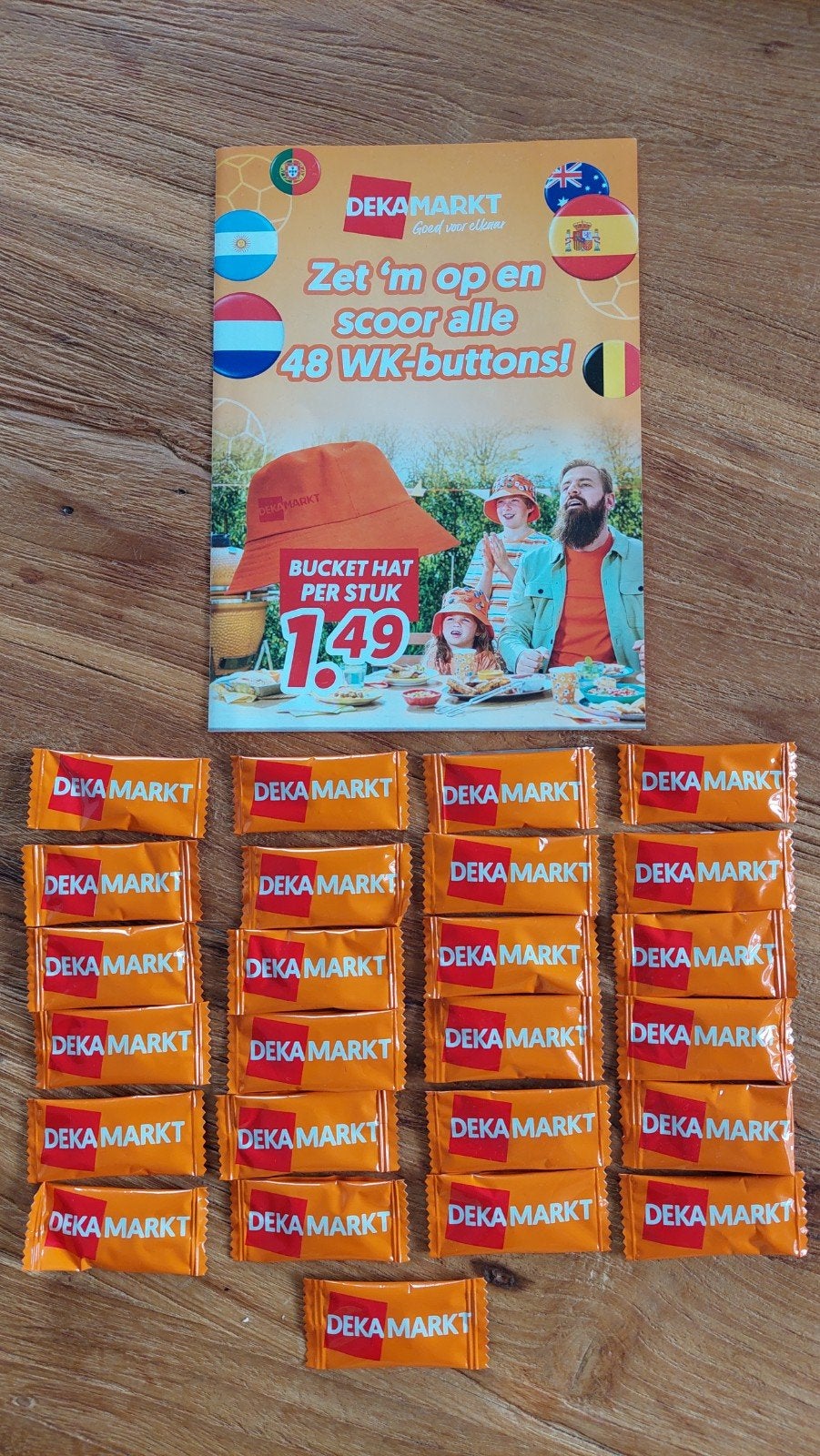 Dekamarkt WK-buttons (25 stuks), Ophalen, Nieuw