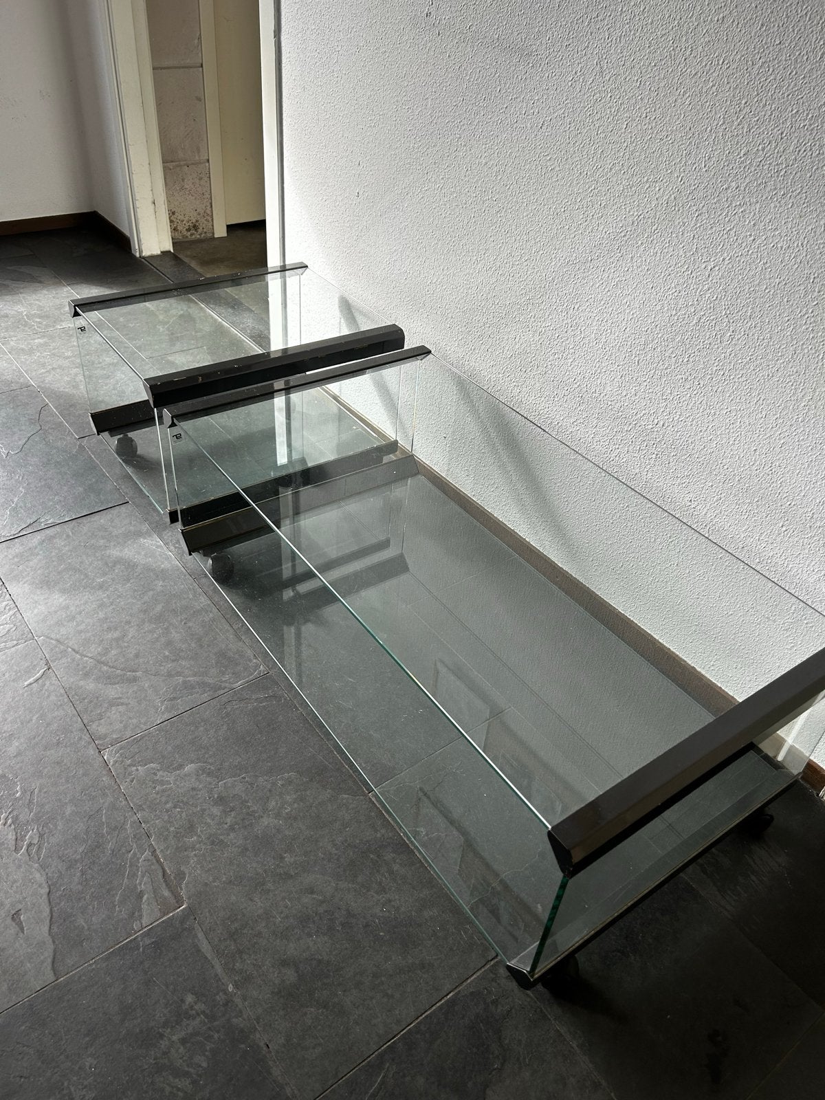 Gallotti & Radice Glazen TV-meubel / Salontafel, Ophalen, 200 cm of meer, Minder dan 100 cm, 25 tot 50 cm