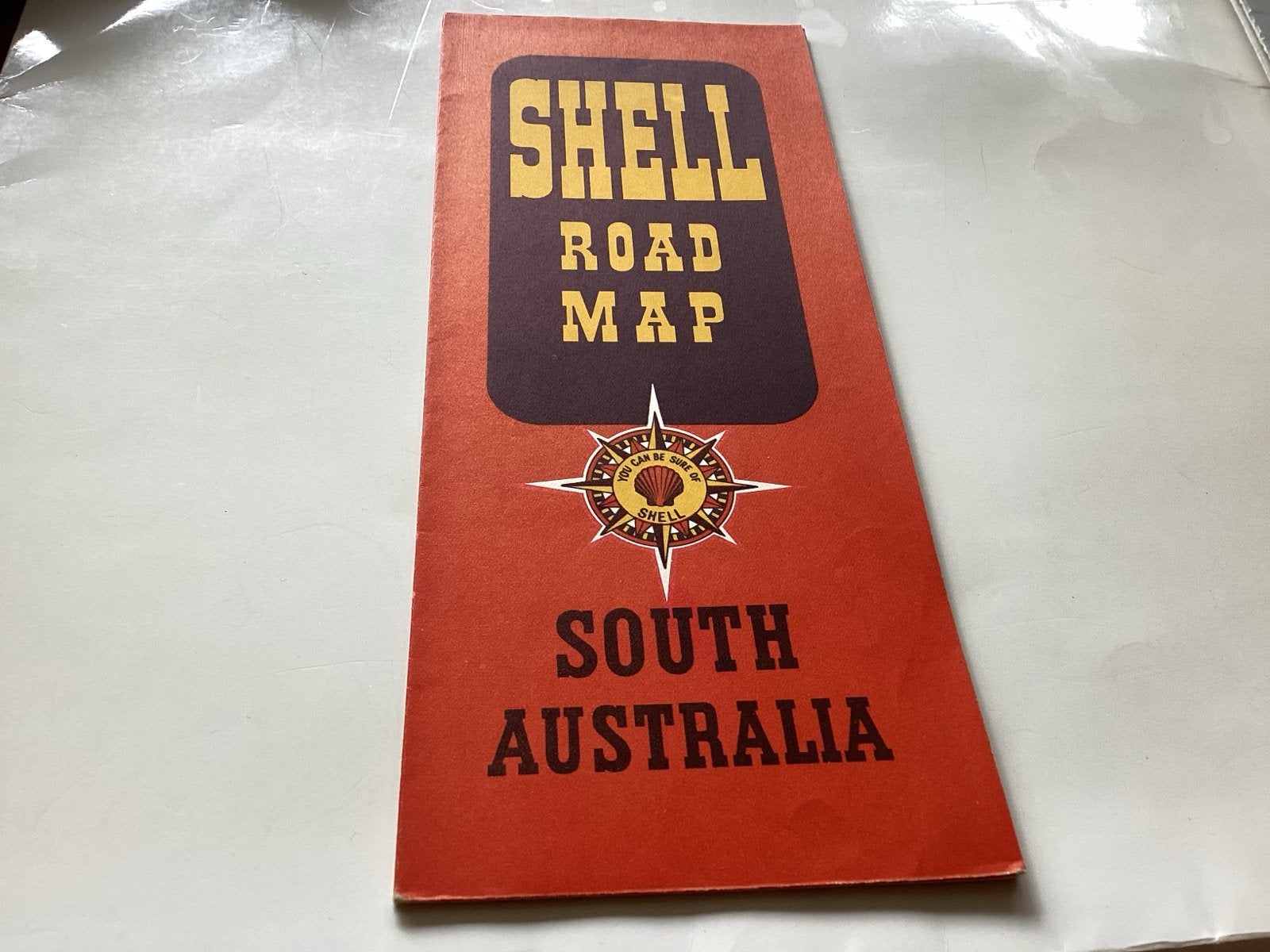 Shell wegenkaart Zuid-Australië uit 1956 afm is 68x54 cm, Overige gebieden, Ophalen of Verzenden, 1800 tot 2000, Landkaart