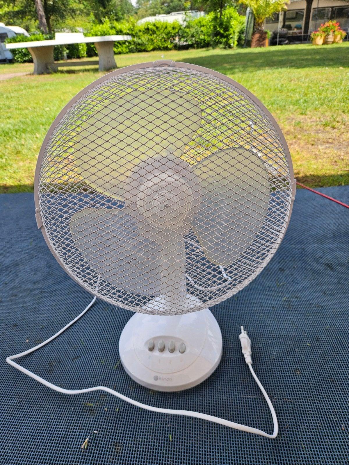 Klindo KDF 45-22 Tafelventilator - Wit, 45W, Witgoed en Apparatuur, Ventilatoren, Ophalen of Verzenden