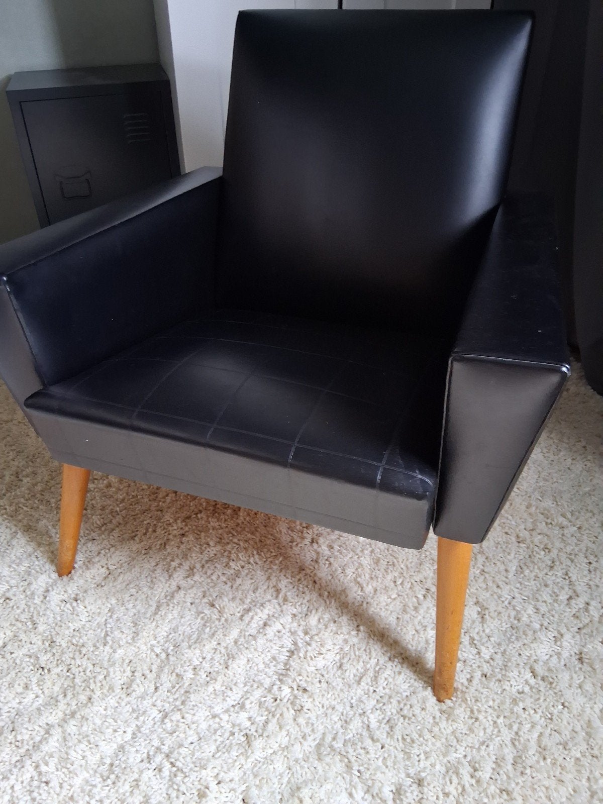 Te koop  zwarte retro fauteuils, Ophalen of Verzenden, Gebruikt, Minder dan 50 cm
