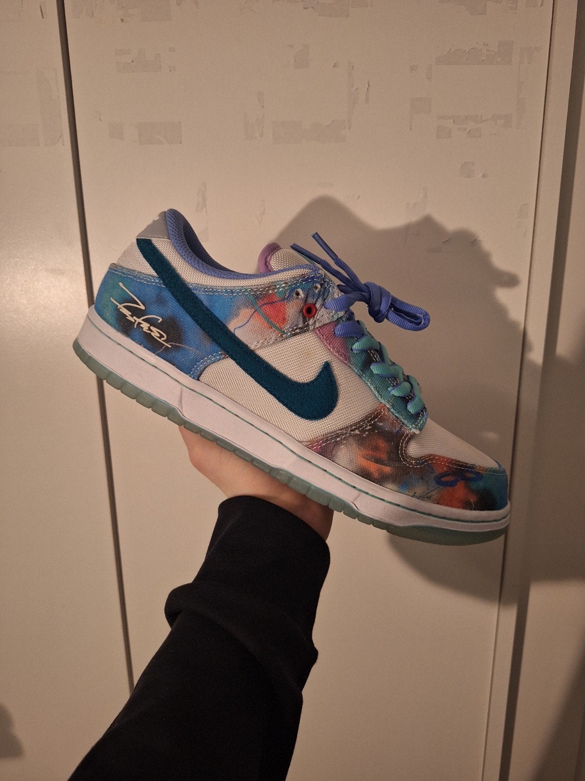 Nike SB Dunk Low x Futura Laboratories Maat 42,5, Nike SB, Overige kleuren, Ophalen of Verzenden, Sneakers of Gympen