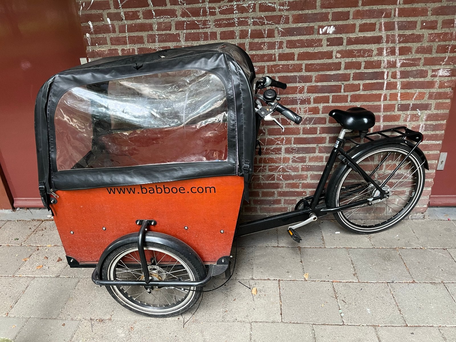 Niet-elektrische Babboe bakfiets met 8 versnellingen, 4 kinderen of meer, Gebruikt, Huif, Ophalen