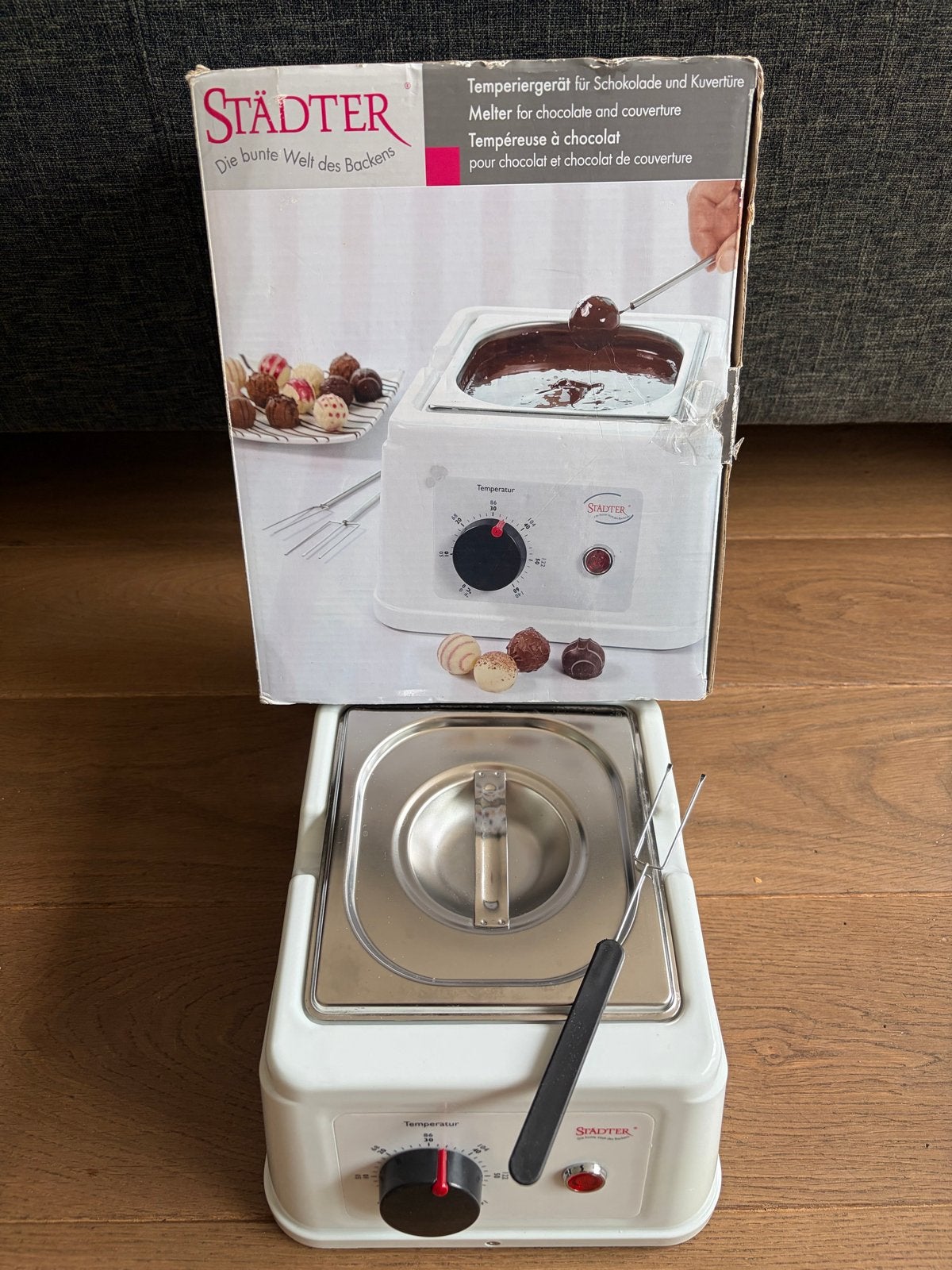 Städter chocoladesmelter / tempereerapparaat, Ophalen of Verzenden, Zo goed als nieuw, Rvs, Overige typen