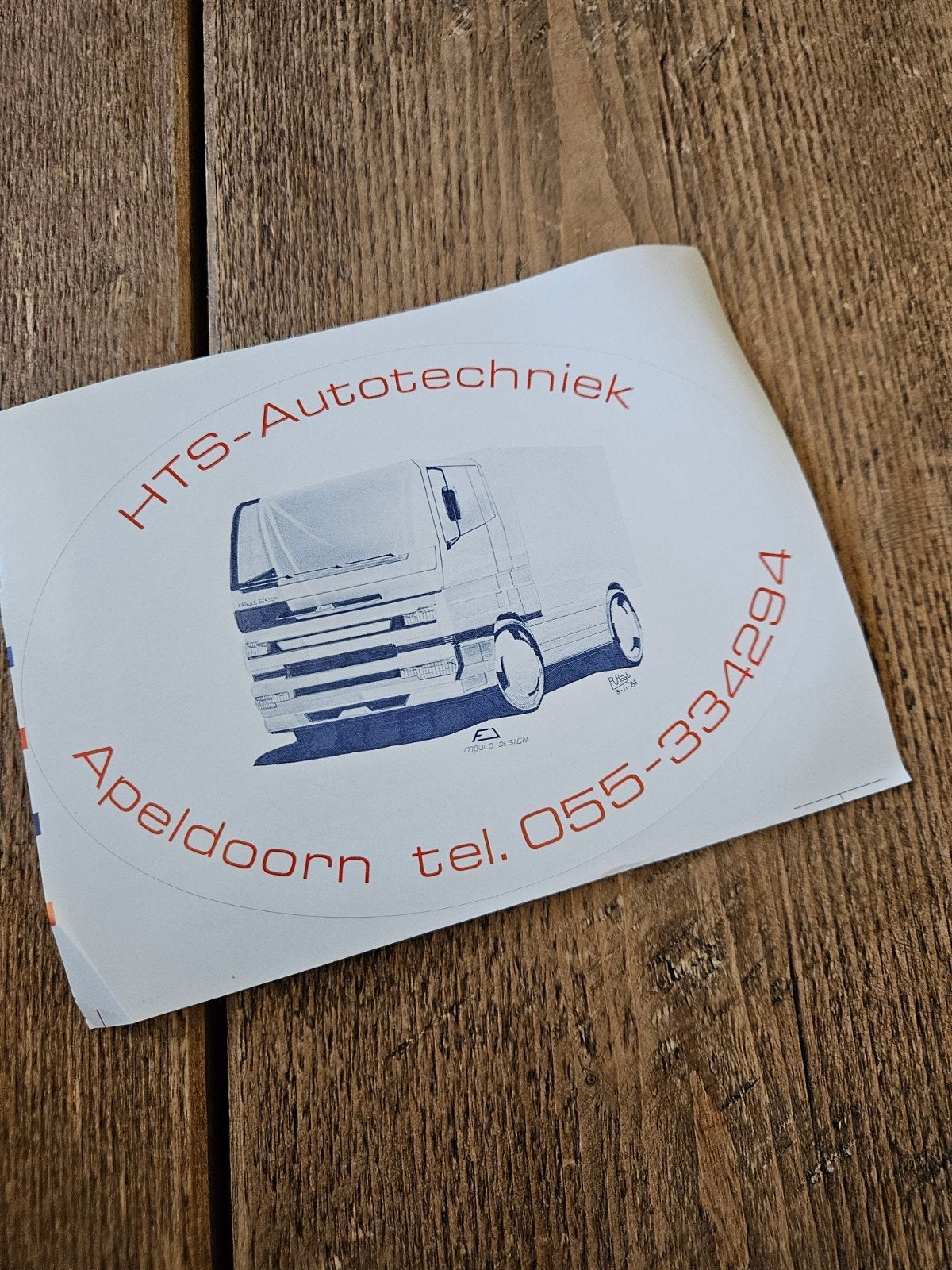 HTS Autotechniek Apeldoorn sticker, Verzamelen, Stickers, Ophalen of Verzenden, Zo goed als nieuw