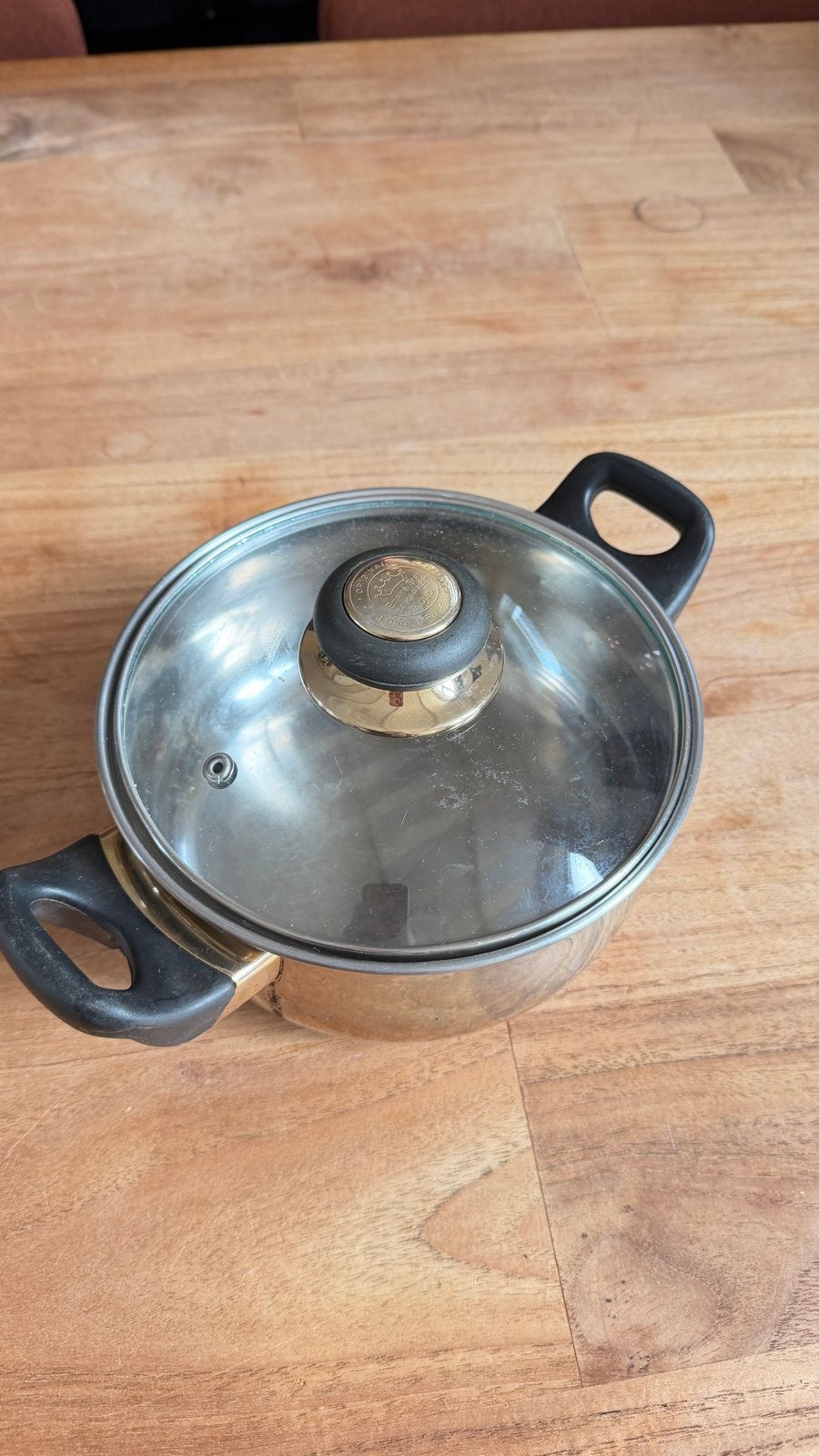Empire Star 24K Gouden Pan met Deksel, Ophalen, Gebruikt, Met deksel, Rvs