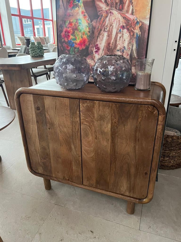 Magazijn Leegverkoop Dressoir retro massief mangohout ACTIE, Hout, Nieuw, Ophalen of Verzenden, Info@wkhome.nl