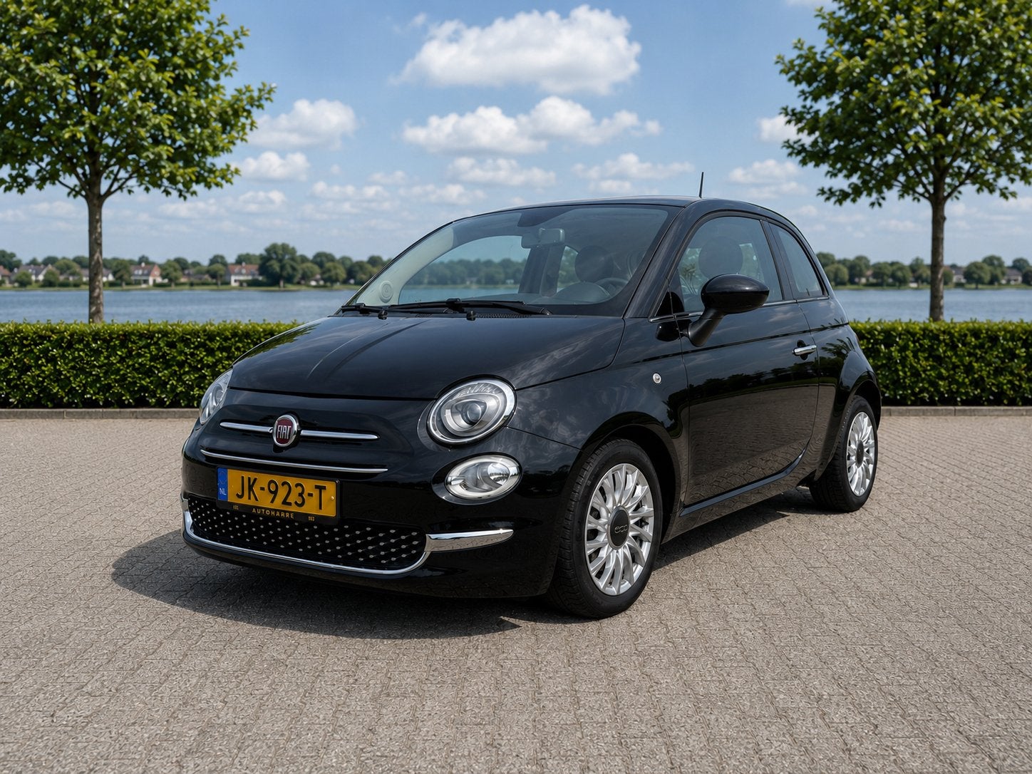 Fiat 500 0.9 Automaat 2016 eerste eigenaar!, Auto's, Fiat, Leder en Stof, Zwart, Origineel Nederlands, Bedrijf