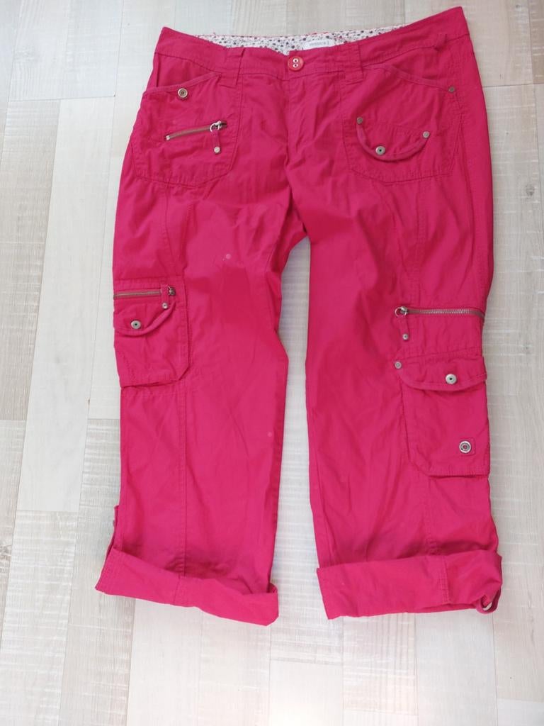 Yessica (C&A) rode capri broek maat 46, Yessica, Maat 46/48 (XL) of groter, Ophalen of Verzenden, Driekwart