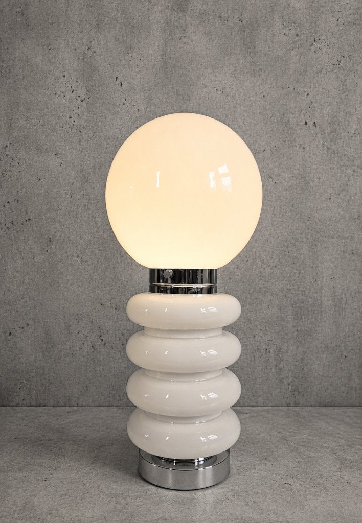 Vintage vloerlamp - Jozef Brumberg - Glas/chrome - Jaren 70, Huis en Inrichting, -, -, Zo goed als nieuw, Vintage design space age mid century retro