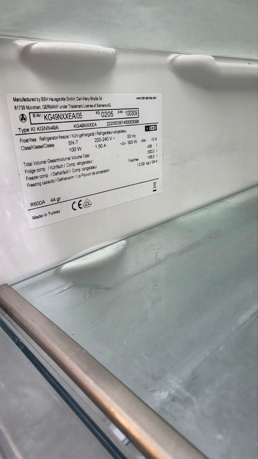 Foto 5 van Ruime Siemens iQ300 KG49NXXEA/05 Koel-vriescombinatie