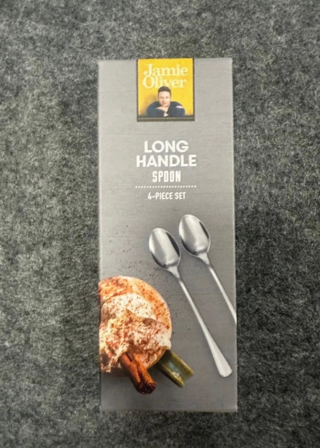 NİEUW, Jamie Oliver - Long Handle spoons - 4 stuks, Theelepel, Los bestek, Nieuw, Ophalen of Verzenden