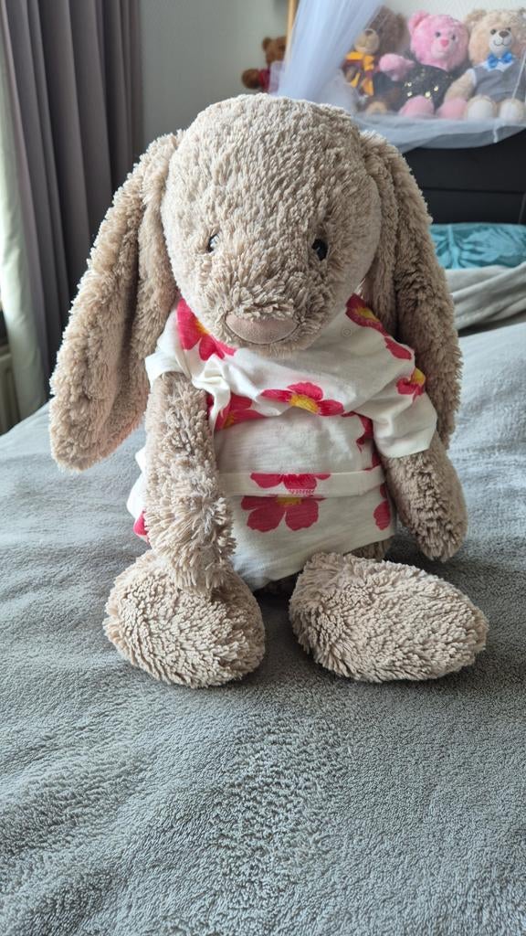 Jellycat Huge Beige Bunny - Geliefd en in goede staat, Ophalen of Verzenden, Gebruikt, Overige typen