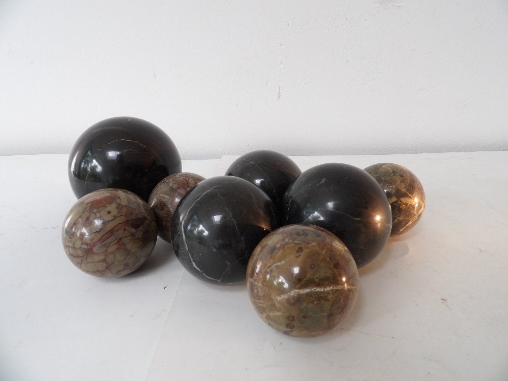 Italiaanse Bollen marmer, zwart/taupe, 80er jaren