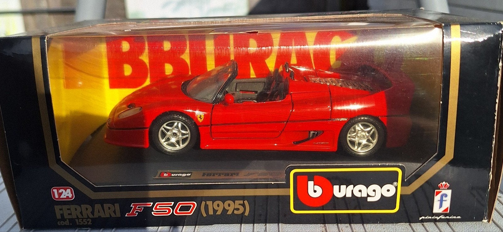 burago ferrari f50, Ophalen of Verzenden, Zo goed als nieuw, Auto, Bburago