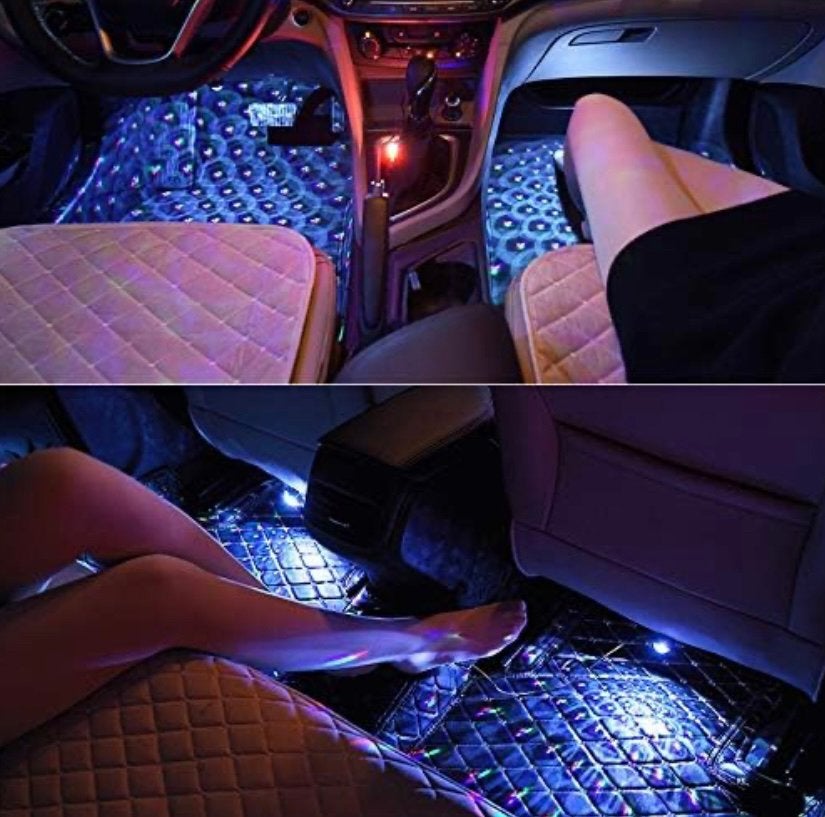 Nieuwe usb led verlichting interieur auto’s set van 4, Auto-onderdelen, Verlichting, Ophalen of Verzenden, Universele onderdelen