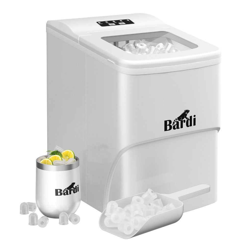 Bardi 2,0 Liter Deluxe Ijsblokjesmachine SET - WIT, Ophalen, Zo goed als nieuw, Zelfvriezend