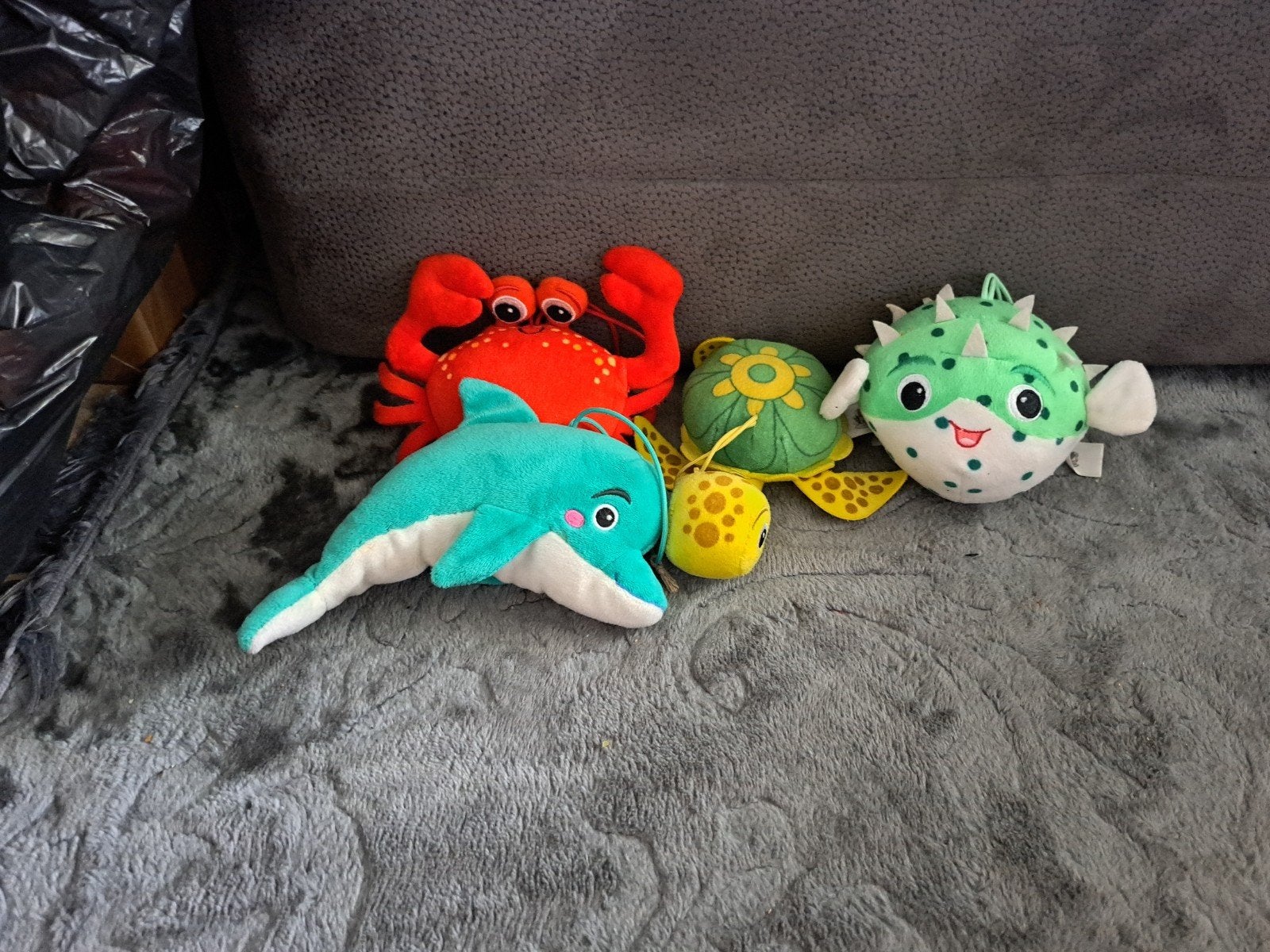 4 zeedier knuffels, Ophalen, Zo goed als nieuw, Overige typen