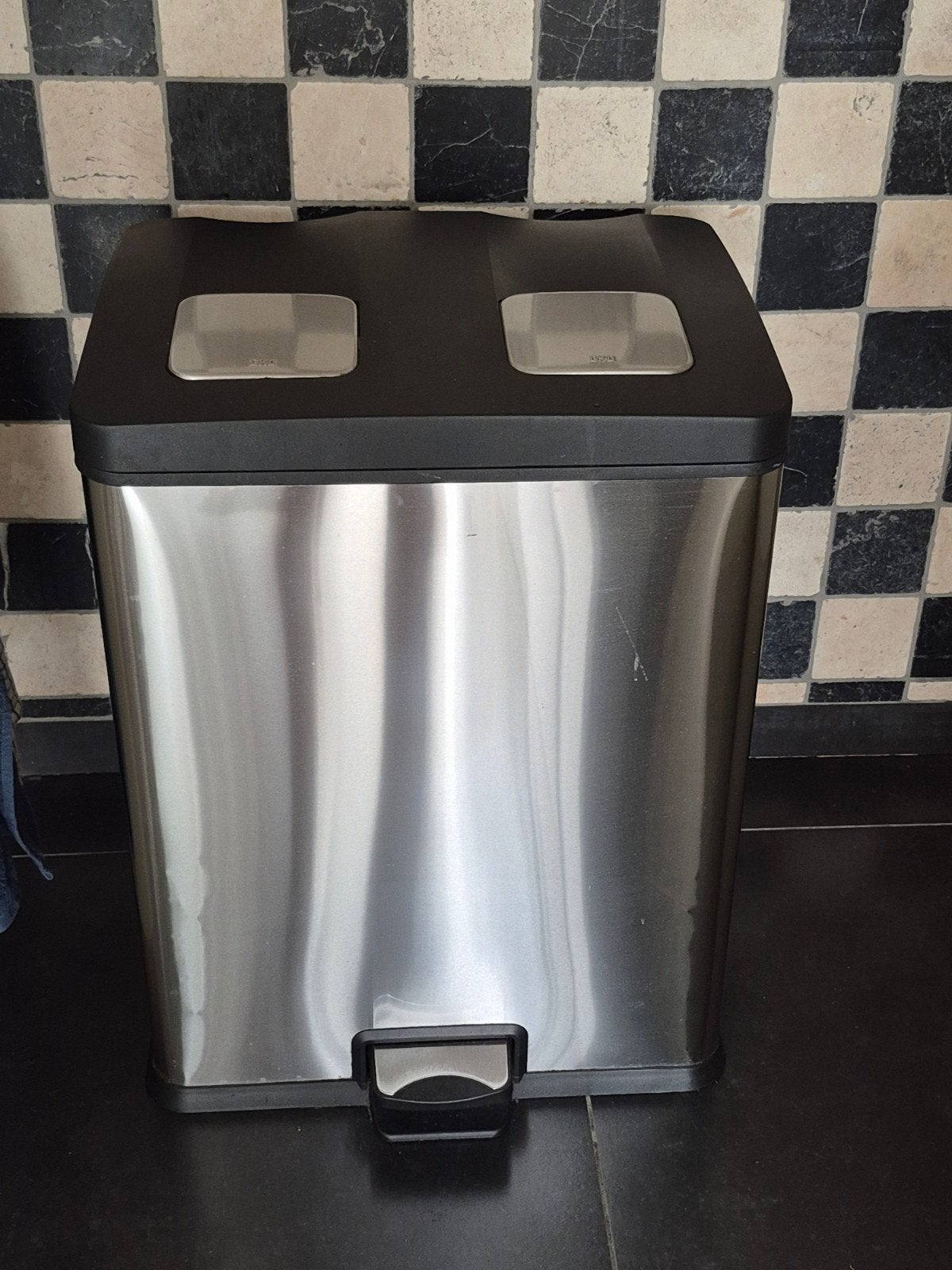 Duo Eko Prullenbak Chroom 2x35L - Afvalscheiding, Huis en Inrichting, Ophalen