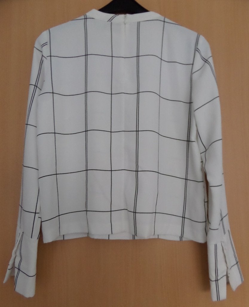 Aparte witte H&M blouson maat 40 met rits achter, Ophalen of Verzenden, Zo goed als nieuw, Maat 38/40 (M), Wit