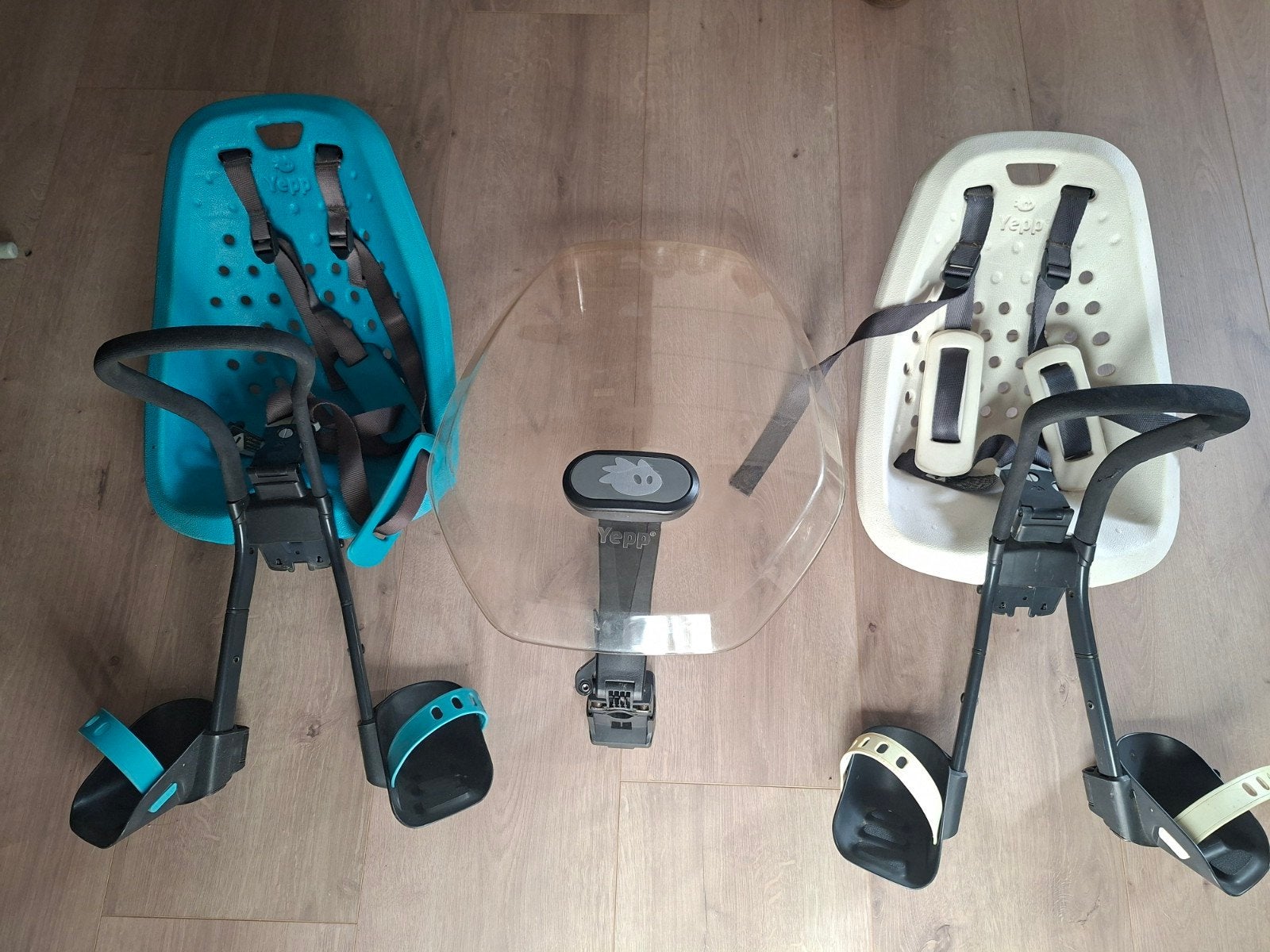 2x Yepp Fietsstoeltje met Windscherm - Voorzitje, Ophalen, Yepp, Voorzitje, 0 t/m 13 kg