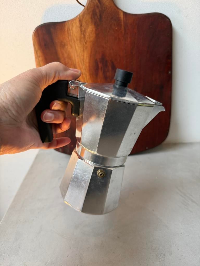 Vintage moka pot / espresso percolator aluminium, Witgoed en Apparatuur, Koffiezetapparaten, Zo goed als nieuw, Ophalen of Verzenden