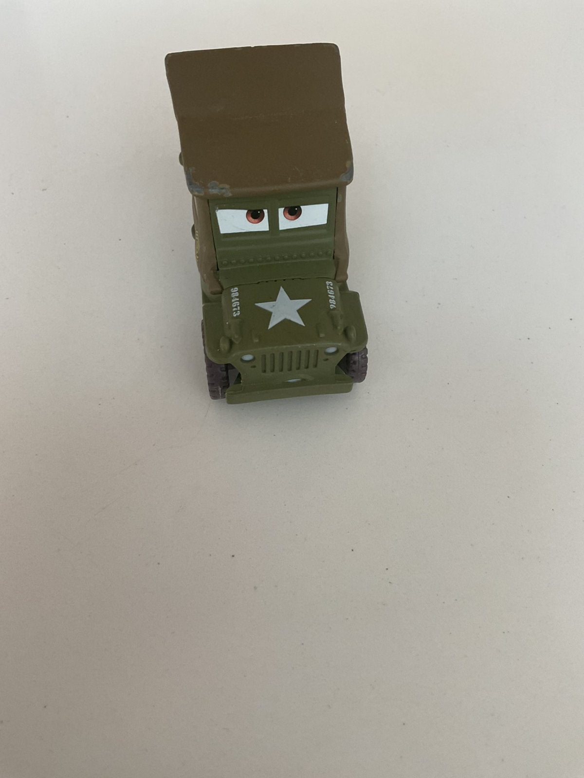 Disney Cars Leger Willy Jeep Sarge zeer mooin, Ophalen, Zo goed als nieuw