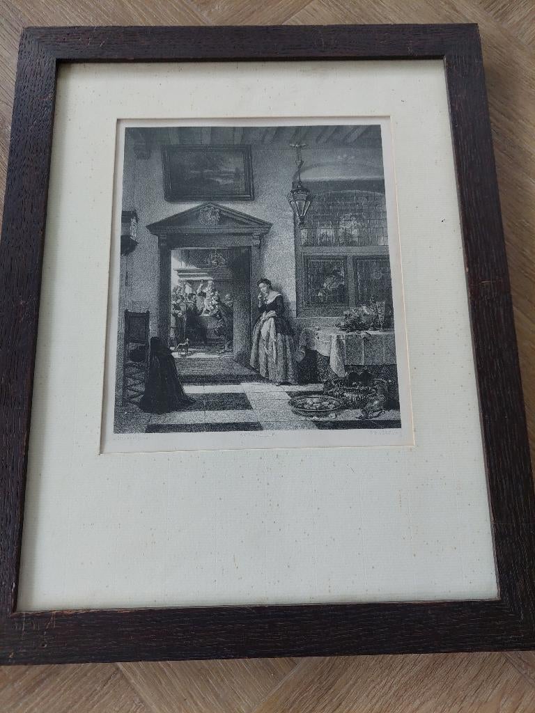 schilderij J.A.B. Stroebel, Antiek en Kunst, Kunst | Schilderijen | Klassiek, Ophalen of Verzenden